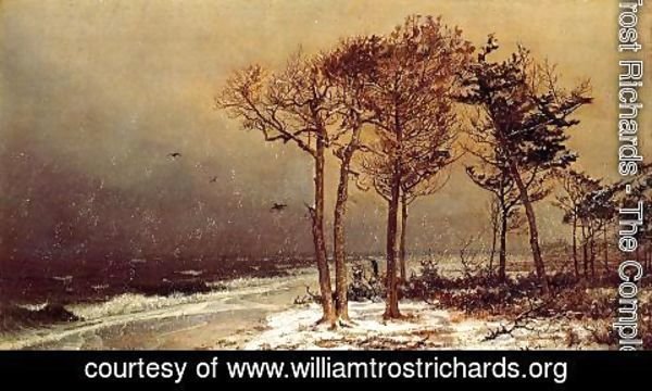 William Trost Richards - Snow Storm, Atlantic City
