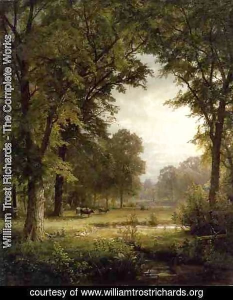 William Trost Richards - Idyllic Landscape