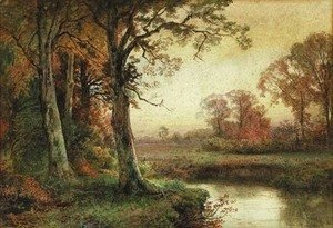 William Trost Richards - Landscape with Stream in Autumn