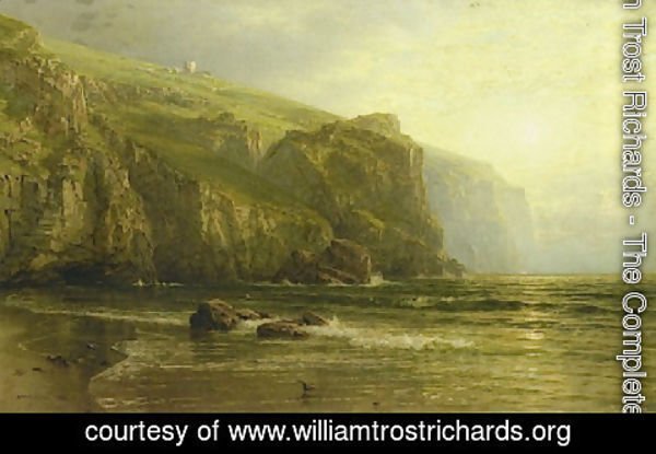 William Trost Richards - Sunset Along the Coast of Cornwall