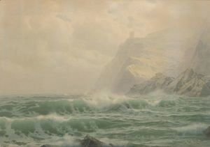 William Trost Richards - Sea, Rock, And Mist