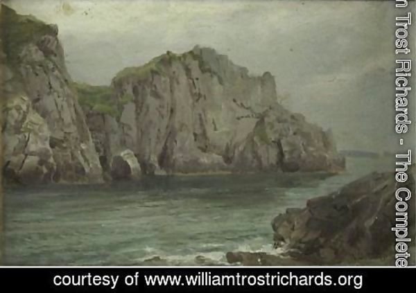William Trost Richards - Cliffs By The Sea