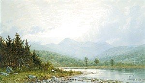William Trost Richards - Sunset On Mount Chocorua  New Hampshire