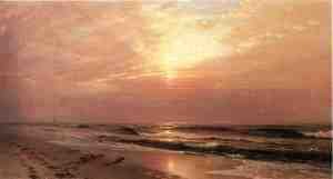 William Trost Richards - Seascape at Sunset