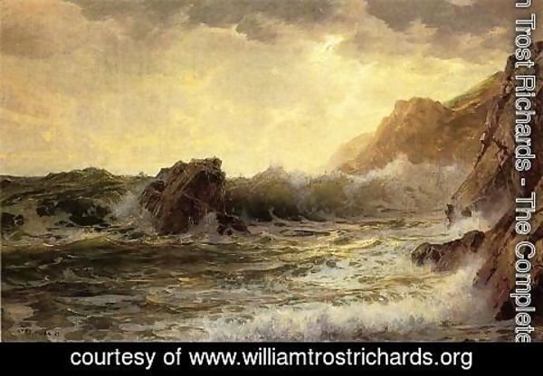 William Trost Richards - Breaking Waves
