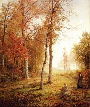 William Trost Richards - Gathering Leaves
