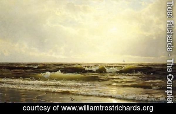 William Trost Richards - Distant Sails at Dusk