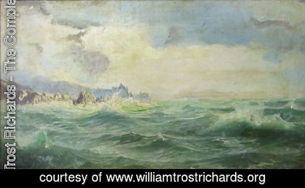 William Trost Richards - Offshore, the threatening sea