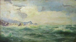 William Trost Richards - Offshore, the threatening sea