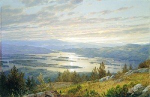 William Trost Richards - Lake Squam And The Sandwich Mountains
