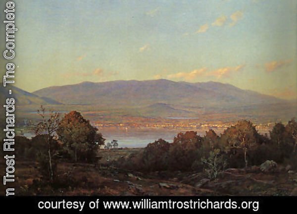 William Trost Richards - Sundown at Centre Harbor, New Hampshire 1874